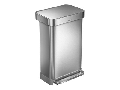 simplehuman Indoor Step Trash Can, Brushed Stainless Steel, 12 Gal. (CW2024)