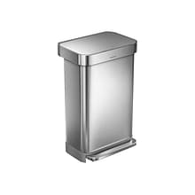simplehuman Indoor Step Trash Can, Brushed Stainless Steel, 12 Gal. (CW2024)