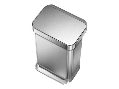 simplehuman Indoor Step Trash Can, Brushed Stainless Steel, 12 Gal. (CW2024)