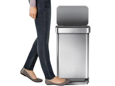 simplehuman Indoor Step Trash Can, Brushed Stainless Steel, 12 Gal. (CW2024)