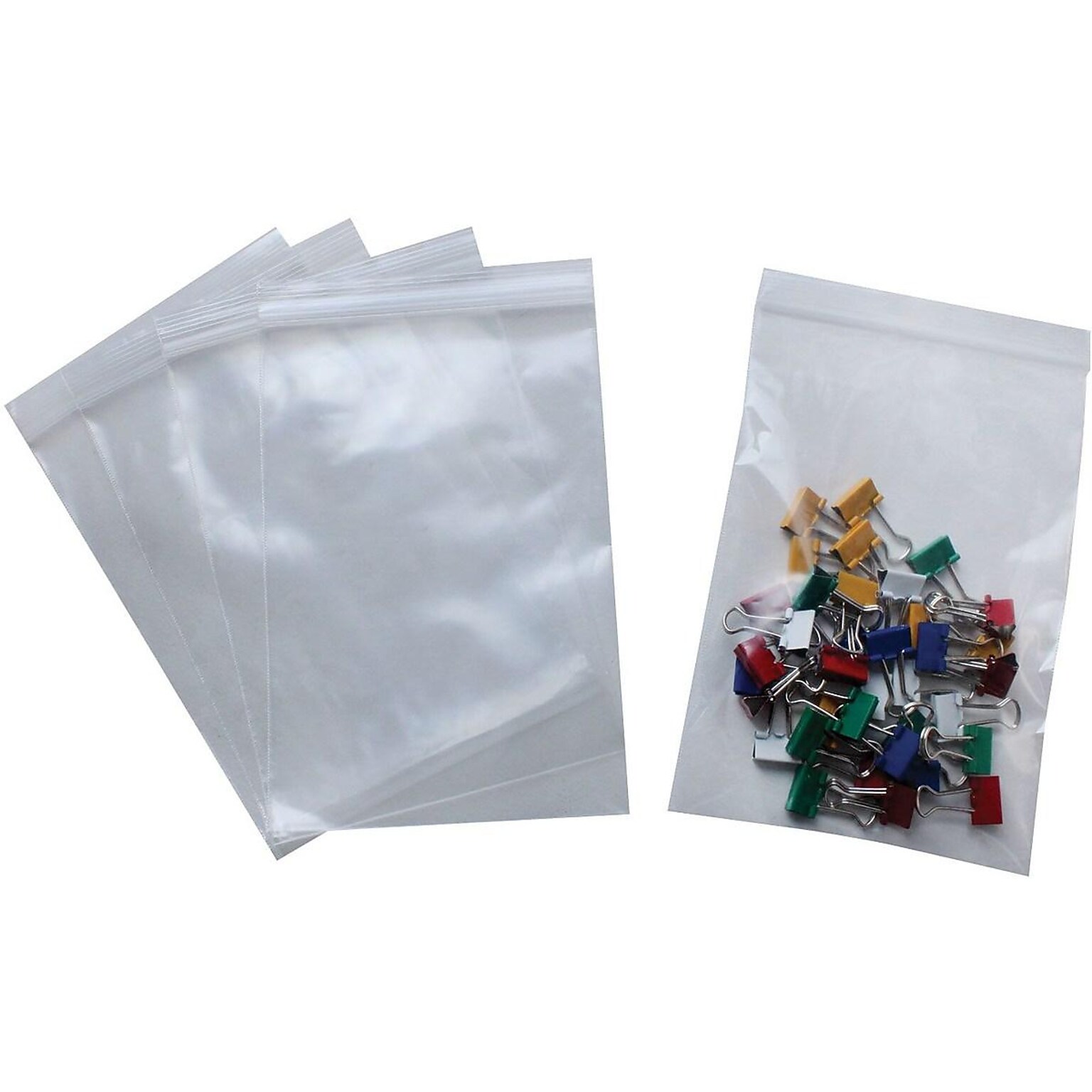 7 x 5 Reclosable Poly Bags, 2 Mil, Clear, 1000/Pack (PB3580)