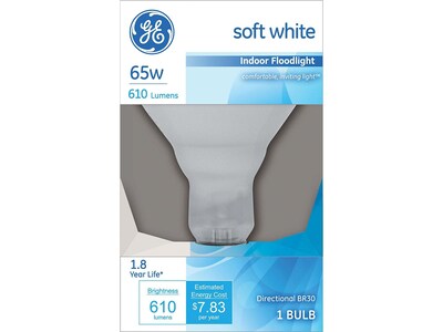 GE Lighting 65 Watts Soft White Incandescent Bulb, 6/Carton (20331)