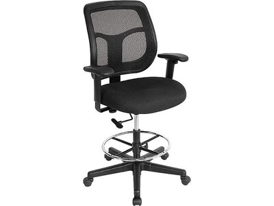 EuroTech Apollo Mesh Fabric Back Fabric Drafting Chair, Black (DFT9800)