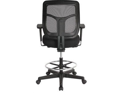 EuroTech Apollo Mesh Fabric Back Fabric Drafting Chair, Black (DFT9800)