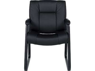 Offices to Go Luxhide Guest Chair, Black (OTG2782)