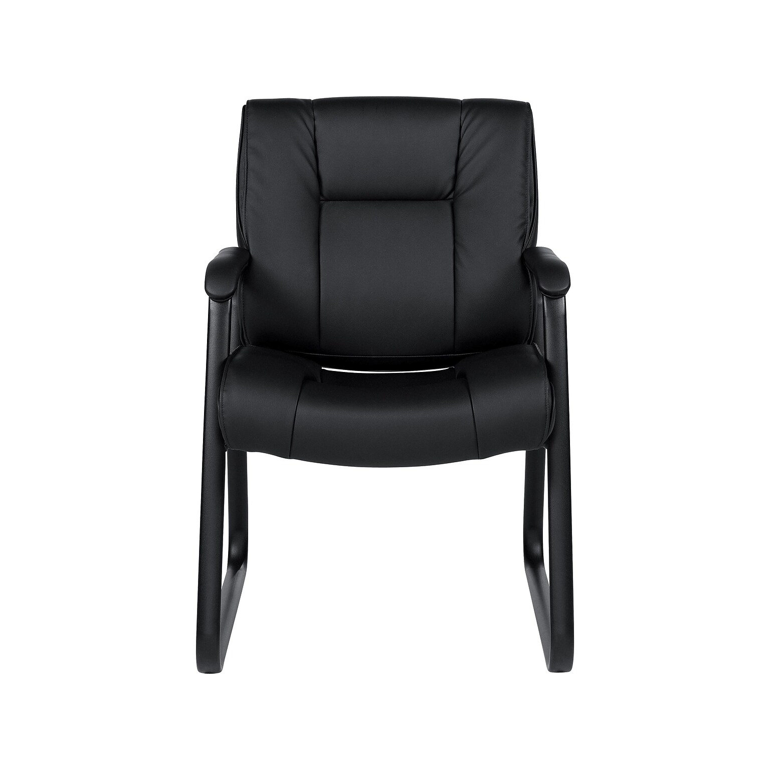 Offices To Go Luxhide Guest Chair, Black (OTG2782)