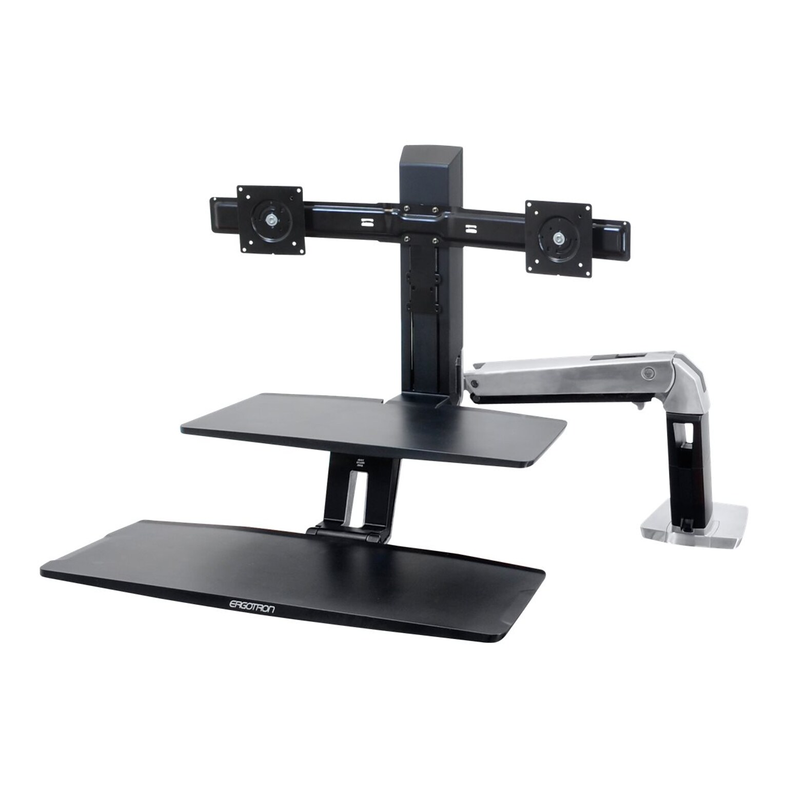 Ergotron WorkFit-A Dual Adjustable Aluminum Desk Converter (24-392-026)