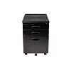 Calico Designs 3-Drawer Vertical File Cabinet, Locking, Black, Letter/Legal, 22D (51100BOX)