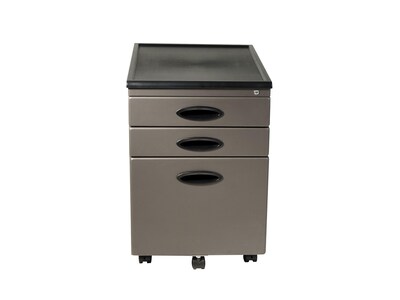 Calico Designs 3-Drawer Vertical File Cabinet, Locking, Pewter, Letter/Legal, 22D (51101BOX)