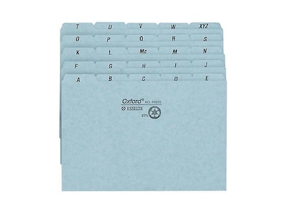 Oxford A-Z 4 x 6 Index Card Files, Blue, 25/Set (P4625)