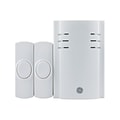 GE 19300 Wireless Door Chime with 8 Sounds, White (JAS19300)