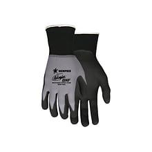Memphis Glove Ninja Nitrile Gloves, Gray/Black, 12 Pairs/Pack (N96790S)