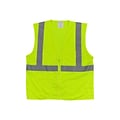 Protective Industrial Products High Visibility Sleeveless Safety Vest, ANSI Class R2, Lime Yellow, 2