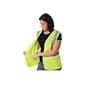 Protective Industrial Products High Visibility Sleeveless Safety Vest, ANSI Class R2, Lime Yellow, 2XL (302-MVGZ4PLY-2X)