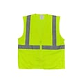 Protective Industrial Products High Visibility Sleeveless Safety Vest, ANSI Class R2, Lime Yellow, 3