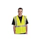 Protective Industrial Products High Visibility Sleeveless Safety Vest, ANSI Class R2, Lime Yellow, 3XL (302-MVGZ4PLY-3X)