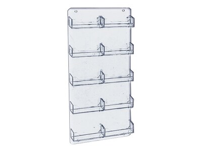 Azar Displays Wall Card Holders, 8.5W x 15.75H, Clear, 2/Pack (252222)