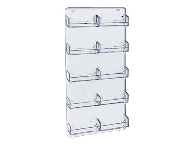 Azar Displays Wall Card Holders, 8.5W x 15.75H, Clear, 2/Pack (252222)