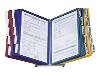 Durable VARIO Desk System 20 Document Holder, 8.5 x 11, Assorted Plastic (536100)