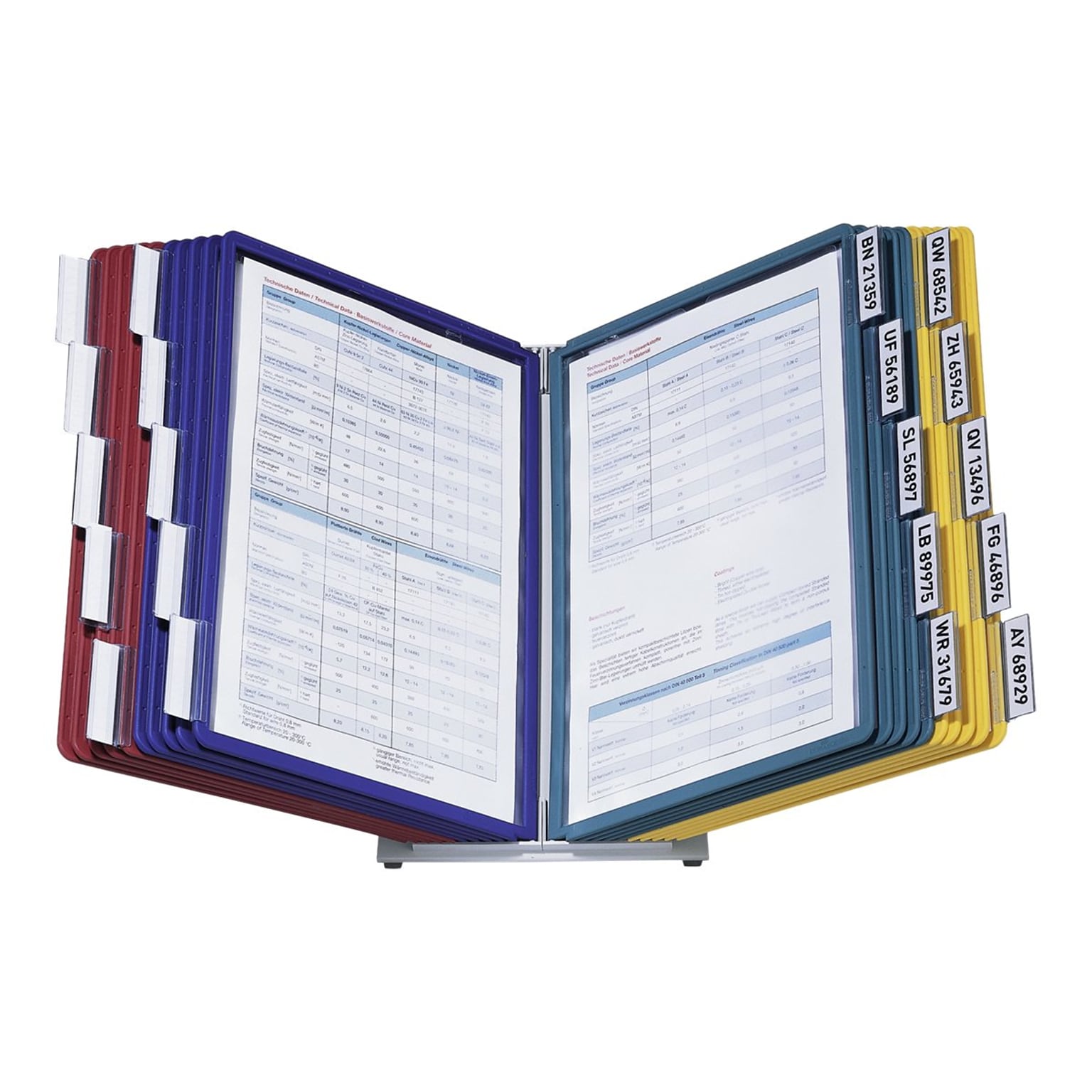 Durable VARIO Desk System 20 Document Holder, 8.5 x 11, Assorted Plastic (536100)