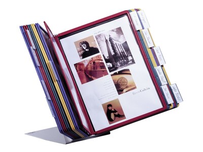 Durable VARIO Desk System 20 Document Holder, 8.5" x 11", Assorted Plastic (536100)