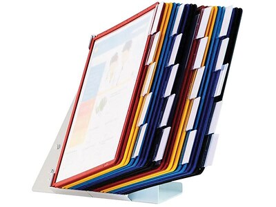 Durable VARIO Desk System 20 Document Holder, 8.5" x 11", Assorted Plastic (536100)