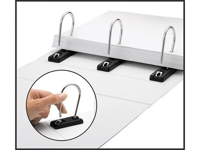 Find It Snap-N-Store 5" 3-Ring View Binder, White (SNS01705)