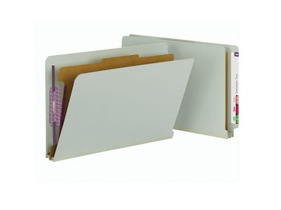 Nature Saver Recycled Classification Folders - Gray/Green