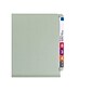 Smead End Tab Pressboard Classification Folders with SafeSHIELD Fasteners, Legal Size, 1 Divider, Gray/Green, 10/Box (29800)