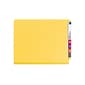 Smead End Tab Pressboard Classification Folders with SafeSHIELD Fasteners, Letter Size, Yellow, 10/Box (26789)