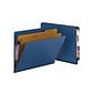 Smead End Tab Pressboard Classification Folders with SafeSHIELD Fasteners, Letter Size, Dark Blue, 10/Box (26784)