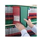 Smead End Tab Pressboard Classification Folders with SafeSHIELD Fasteners, Letter Size, Green, 10/Box (26785)