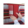 Smead End Tab Pressboard Classification Folders with SafeSHIELD Fasteners, Letter Size, Bright Red,