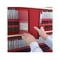 Smead End Tab Pressboard Classification Folders with SafeSHIELD Fasteners, Letter Size, Bright Red,