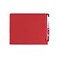 Smead End Tab Pressboard Classification Folders with SafeSHIELD Fasteners, Letter Size, Bright Red, 10/Box (26783)