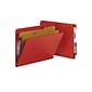 Smead End Tab Pressboard Classification Folders with SafeSHIELD Fasteners, Letter Size, Bright Red, 10/Box (26783)