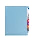 Smead End Tab Pressboard Classification Folders with SafeSHIELD Fasteners, Letter Size, Blue, 10/Box (26781)