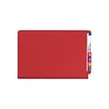 Smead End Tab Pressboard Classification Folders with SafeSHIELD Fasteners, Legal Size, Bright Red, 10/Box (29783)