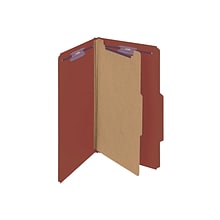 Smead Pressboard Classification Folders with SafeSHIELD Fasteners, 2 Expansion, Legal Size, 1 Divid