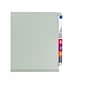 Smead End Tab Pressboard Classification Folders with SafeSHIELD Fasteners, Letter Size, 2 Dividers, Gray/Green, 10/Box (26810)