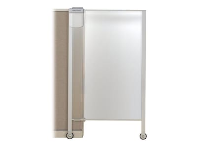 Quartet Workstation Privacy Screen 64H x 38W Polycarbonate Non-tackable Mobile Partition, Clear (W