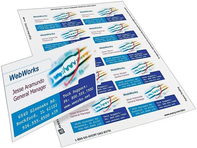 Avery Clean Edge Inkjet Business Cards, 3.5W x 2L, Matte White 1000/Pack (8870)