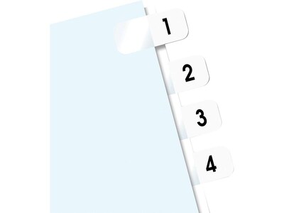 Redi-Tag® Numerical Tabs, White, 1" Wide, 104 Tabs per Pack (31001)