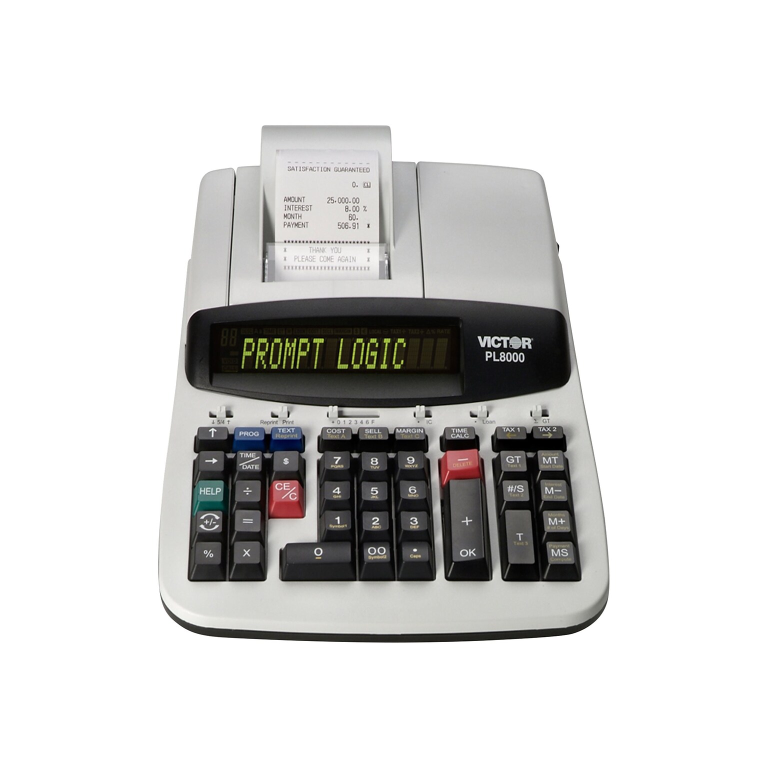 Victor PL8000 14-Digit Desktop Calculator, White