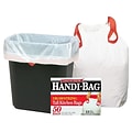 Berry Global Handi-Bag 13 Gallon Trash Bag, 24 x 27.38, Low Density, 0.6 mil, White, 50 Bags/Box (
