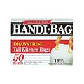 Berry Global Handi-Bag 13 Gallon Trash Bag, 24 x 27.38, Low Density, 0.6 mil, White, 50 Bags/Box (