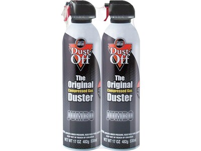 Dust-Off Jumbo Air Duster, 17 oz., 2/Pack (DPSJMB)