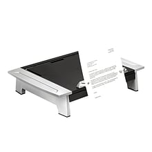Fellowes Office Suites Monitor Riser, Up to 28 Monitor, Black/Silver (8036601)