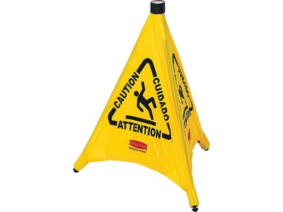 Rubbermaid Commercial Products Wet Floor Cone, 30H, Yellow/Black (FG9S0100YEL)