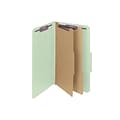Smead Pressboard Classification Folders with SafeSHIELD Fasteners, Legal Size, 2 Dividers, Gray/Gree